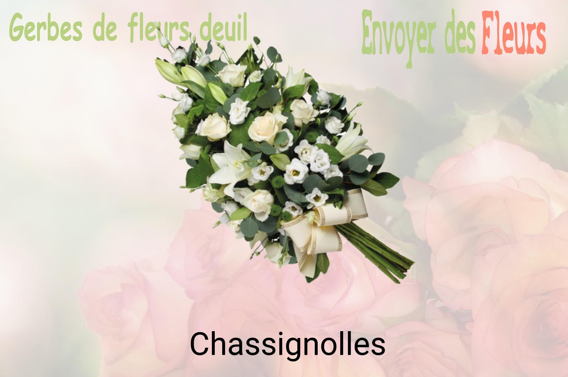 Gerbe de fleurs de deuil livrée à Chassignolles